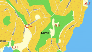 Delkarta över Lervik